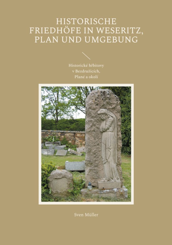 Deckblatt des Buchtitels "Historische Friedhöfe in Weseritz, Plan und Umgebung"